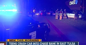 TPD: Teens avoid DUI checkpoint, crash into bank