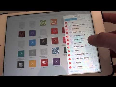 iPad Mini iOS 7: How to Move Bookmark to New Location / Folder (Safari Web Browser)