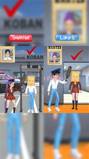 Compilations Police Catch Catch Thief 😂 SAKURA #sakuraschoolsimulator #shorts #funny #ytshorts