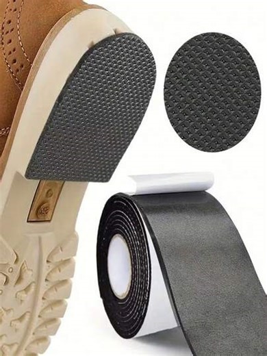 2 Rolls 5cm Width Black Textured Surface Anti-Slip Self-Adhesive Shoe Repair Tape, Suitable For High Heels, Sneakers And Sandals - Noiseless, Odorless, Shoe Accessories, Shoe, Spring Summer Picks, Brides Maid Gifts, Room, Bedroom Decor, Bedroom Decor, Beach, Travel, For Men, For Women, Vacation, Women's Day, Travel Essentials, Wedding Favors, Y2k, Bedroom, Car Accessories Women, Kitchen Decor, Cute Stuff,Mother's Day Gift,Bedroom Decor,Garden,Kitchen Decor,Summer,Beach,Travel Essentials,Room Dec