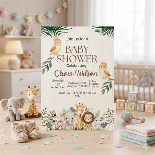 Baby Shower Owl Theme Printable Invitation, Owl Baby Shower Invite Template, Woodland Baby Shower Card, Cute Owl Party Invite Editable Canva - Etsy