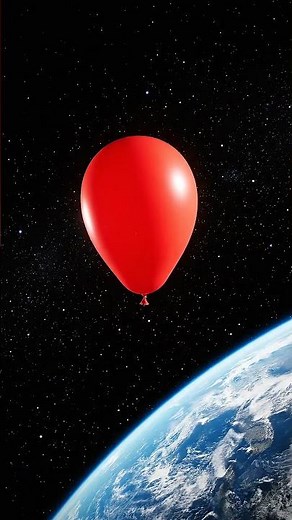 Balloon burst in space - wait till the end