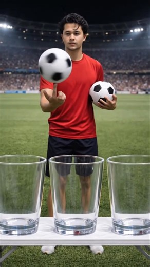 Football Glass Challenge ⚽🥛 (Impossible Trick Shot)