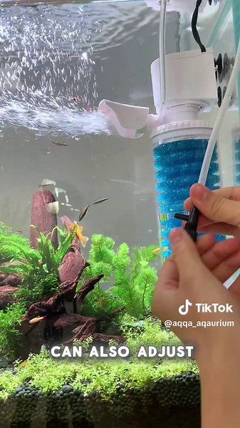 Upgrade your aquarium with this 3-in-1 filter! It filters,oxygenates,and creates water flow #Aquarium #fishtank #filter