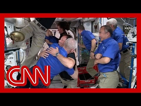 Astronauts welcome new crew aboard the ISS