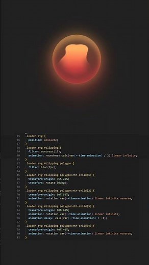 Loader animation made with HTML & CSS ✨ #html #css #coding
