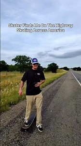 Skater Finds Me On The Highway Skating Across America