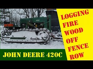 Up along the John Deere 420C Crawler for logging couple of dead Trees. #antiquejohndeere, #dozer