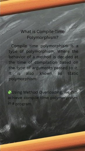 What is Compile-Time Polymorphism?