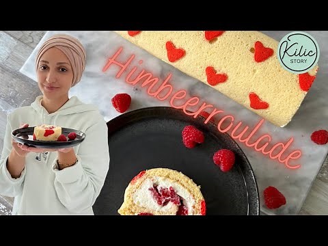 Himbeeren-Herz-Roulade I Mascarpone-Sahne Füllung I Cake Roll I Kilic-Story