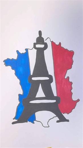 Beautiful france 🇫🇷 #howtodraw #drawing #france #franceflag