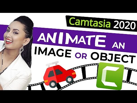 Camtasia 2020 Tutorial Animation Example of Moving Image Across Screen 🚗