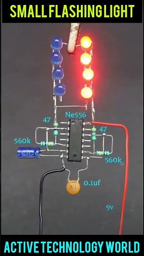 How to Easily Make a Flashing Light Using the NE556 Chip