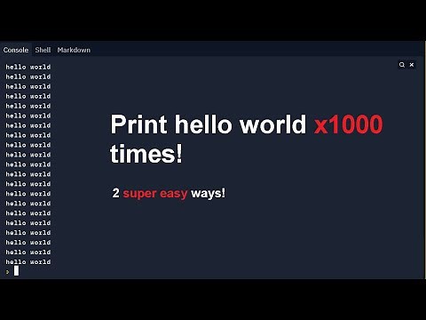 Printing Hello World "n" times Using 2 Simple Methods (Python)