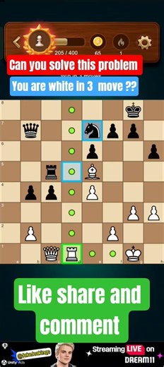 win in 3 move puzzle can you solve this #chessgames #checkmate #chesspuzzle #viral