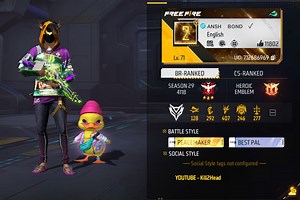 Kill2Head's Free Fire MAX ID, stats, K/D ratio, headshots, and monthly income in September 2022