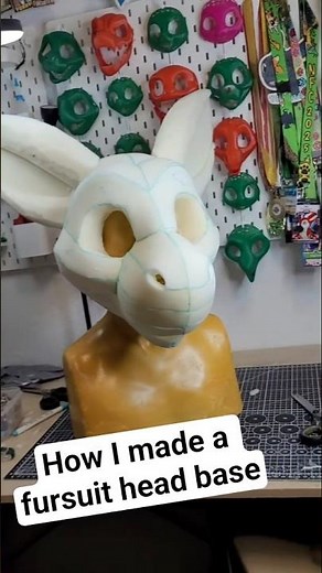 How I made an angel dragon head base #furry #fursuit #fursuitmaker