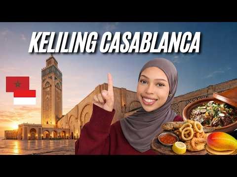 NYOBAIN STREETFOOD DI MAROKO - MASJID TERBESAR KE DUA DI AFRIKA ADA DISINI! (Ramadan Series)
