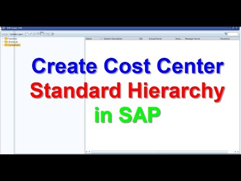 Create Cost Center Hierarchy in SAP