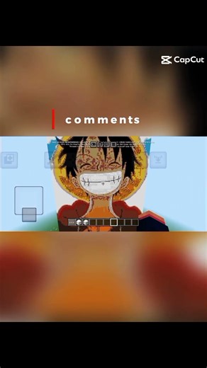 Monkey D. Luffy pixel art #minecraft #shorts #luffy #viral