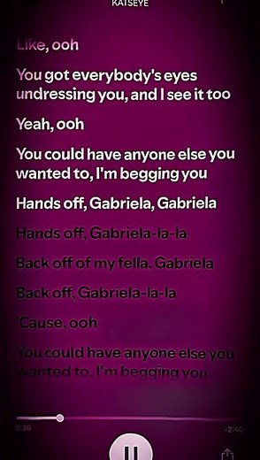 Gabriela (hands off Gabriela, Back off Gabriela) KATSEYE