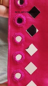 1.6M views · 7.9K reactions | Circle mirror work design... #mirrorwork #mirrorworkembroidery #mirrorworktutorial #mirrorworkborder #art #embroiderydesign #embroiderymirror #reels | Embroidery Nilam Patel | Facebook