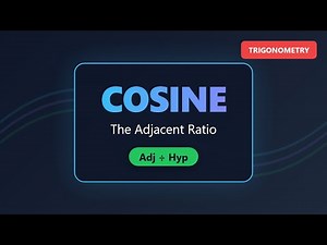 Cosine Function Explained: Ratio of Adjacent to Hypotenuse (Trigonometry Basics)