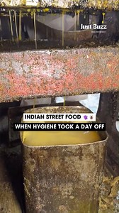 Indian street food - where every bite is a gamble 🎲 “Trust me bro” is the only hygiene certificate here 💀 | Just Buzz