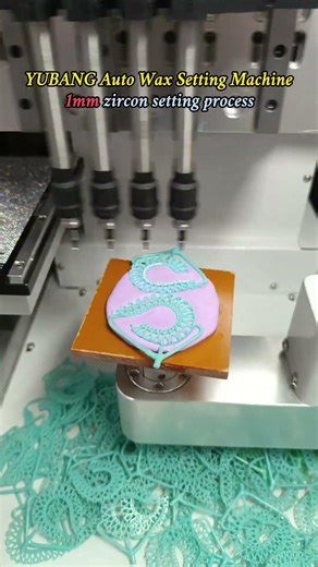 This #waxsettingmachine supports zirconia stones ranging in size from 1 mm to 3 mm.