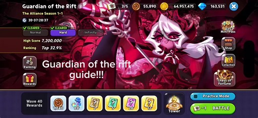 CRK guardian of the rift hard mode tutorial guide 2026 yadda yadda you know. #crk #cookierunkingdom #guardianoftherift #fyp