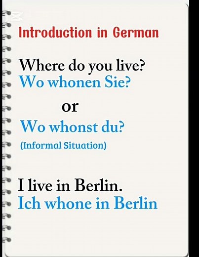 Introduction in German, common Phrases in German #germanlearning #basicgerman #onlinegerman