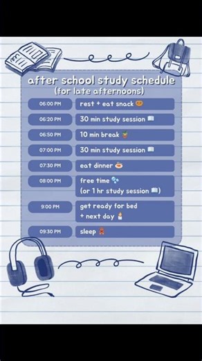 After School Study Schedule for Students | 2 Hour Daily Study Routine 📚
