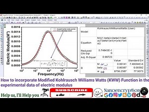 How to build Modified Kohlrausch Williams Watts Function (KWW) in the electric modulus using origin