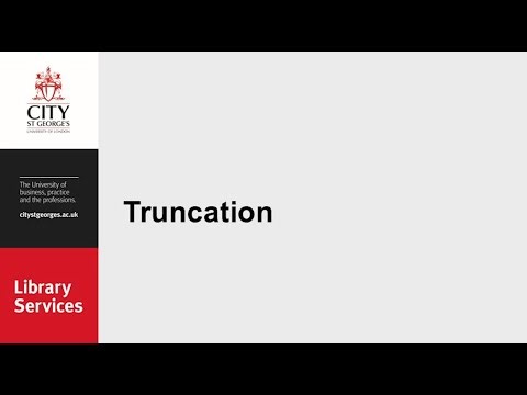 ProQuest - How to improve your search using truncation