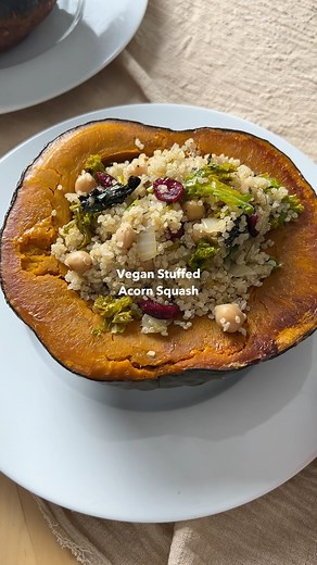 Hearty Vegan Stuffed Acorn Squash with Quinoa | Plant-Based on a Budget