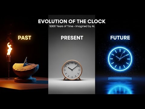 The Evolution of the Clock ⏰ — 5000 Years of Timekeeping, Imagined by AI