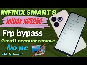 Infinix Smart 8 ( x6525d ) Frp bypass gmail account bypass android 14