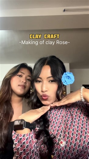 Always had been crafty girly🎀 #clayart #claycraft #craft #clayrose #rose #diy #dreamgirl #art #nepal #fypシ #foryou #foryourpage