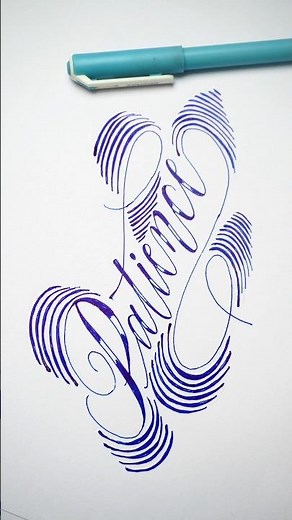 Calligraphy 'Patience' Hand Lettering #calligraphystyles #asmr #lettering