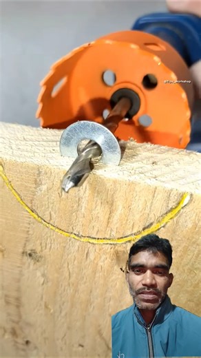 A Genius Carpentry Trick Using a MetalWasher That Will Come In Handy #diy#woodworking #tips