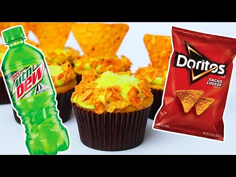MOUNTAIN DEW DORITOS CUPCAKES - NERDY NUMMIES