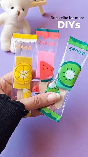 ice cream Eraser at home . how to make a eraser craft DIY miniature craft.#trendingvideo #viral #happy #reels #foryou #ti̇ktok #2025 #art #love #shorts
