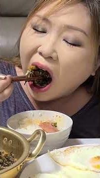 지인께서 주신 ~열무김치지짐~ 계란후라이 스팸 풋고추 먹방