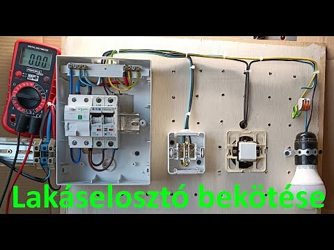 Villanyszerelés_1: A lakáselosztó bekötése / Connection of the housing distributor