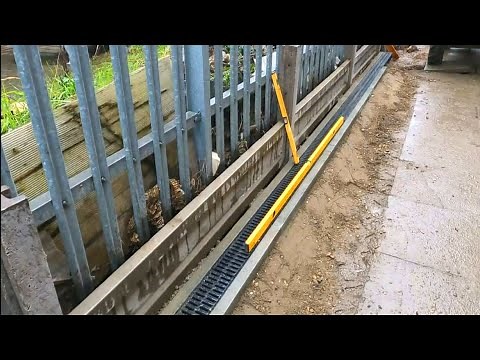 Installing ACO CHANNEL In Preparation For Concrete Path