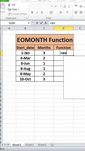 EOMONTH Function in Excel | Find the Last Day of Any Month Instantly