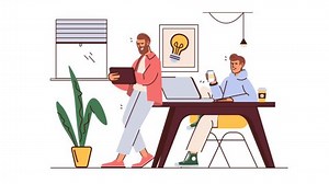 Work flow on office Animated Illustration