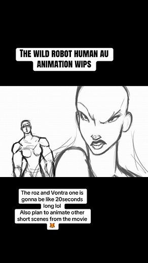 The Wild Robot Human AU 2D Animation: Roz & Vontra