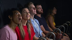 Journey across the country through wind, mist and scents while suspended in front of a giant dome screen on Sky Voyager. ✈️ Hear our guests reactions to the experience! | Dreamworld Australia