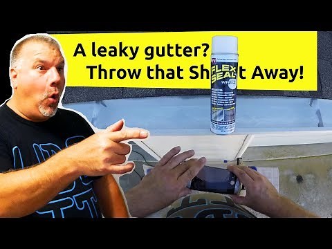 Using Flex Seal to Repair a Leaky Gutter